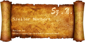 Szeiler Norbert névjegykártya