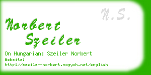 norbert szeiler business card